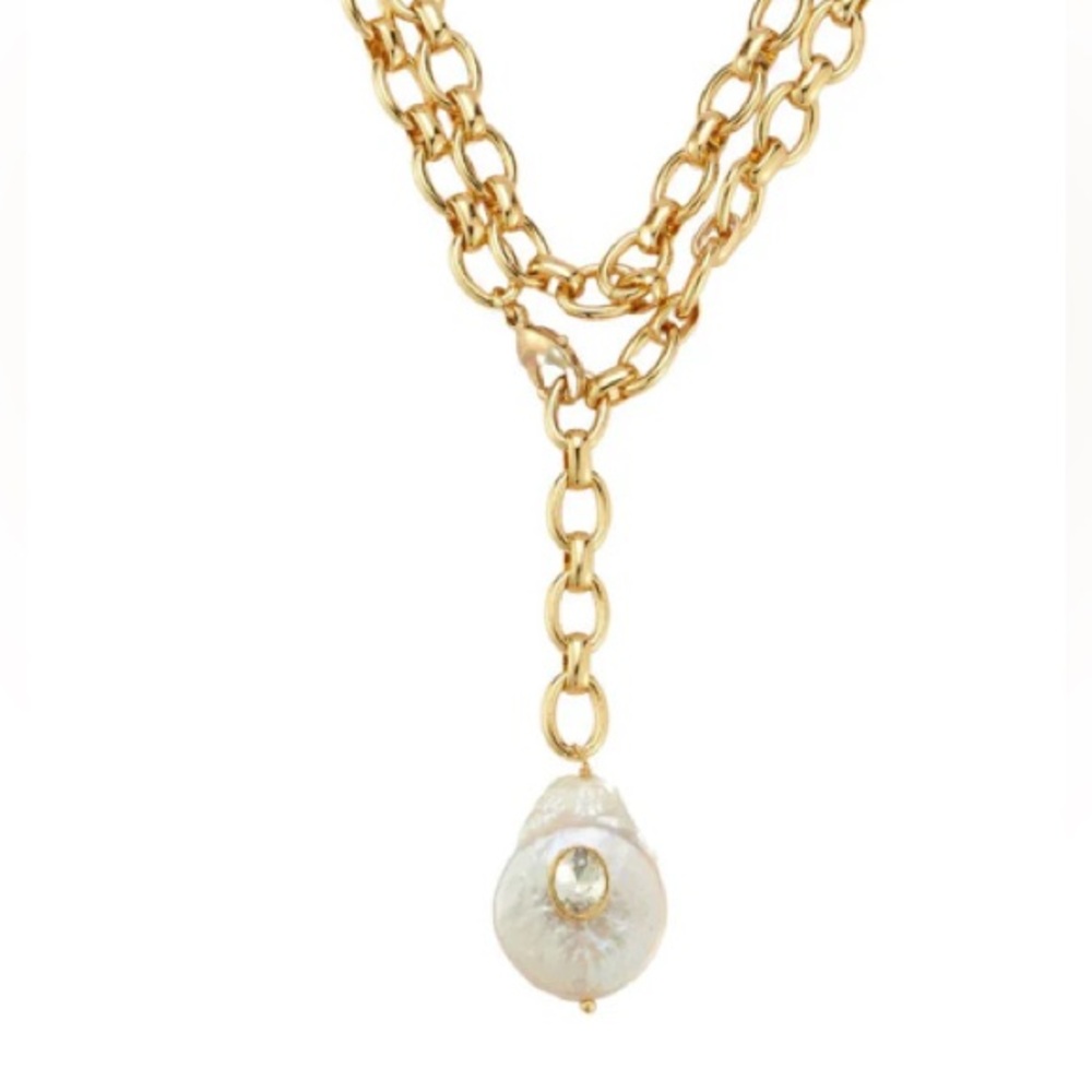 Mignonne Gavigan Eleni Gold Necklace with Pearl Pendant